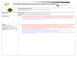 Math Goal - Group # 1 - Prince Charles Elementary