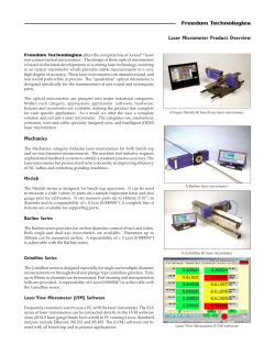 Freedom Technologies Laser Micrometer Product Overview