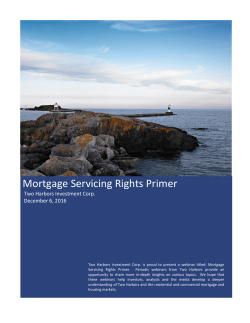 Mortgage Servicing Rights Primer - Investor Relations