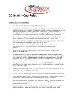 2016 Mini-Cup Rules