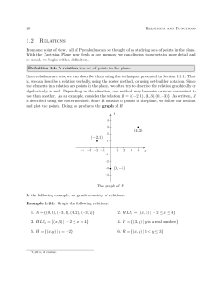 Section 1.2: Relations