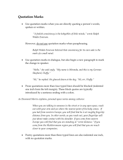 Quotation Marks - UA Writing Center