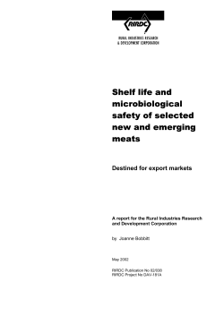 Shelf life and microbiological safety of selected new and emerging
