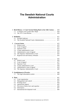 The Swedish National Courts Administration
