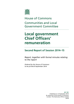 Local government Chief Officers` remuneration