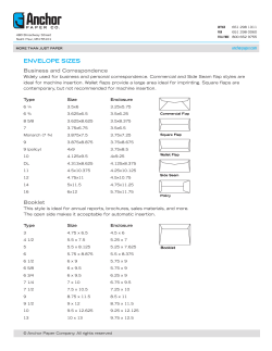 envelope sizes