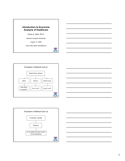 Introduction to Economic Analysis of Healthcare