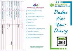HOW YOU CAN GET INVOLVED Display a poster at election time