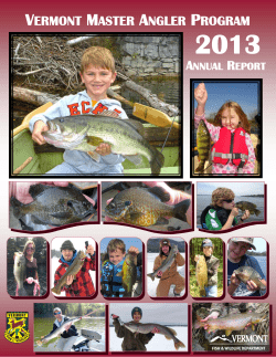 2013 Trophy Angler Awards - Vermont Fish and Wildlife