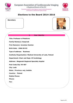 J. Kasprzak - European Society of Cardiology