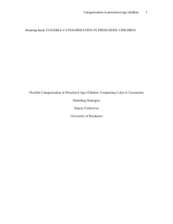 Flexible Categorization in Preschool