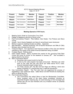 KCYC General Meeting Minutes Date: 01-19