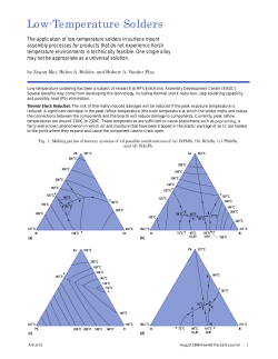 Low-Temperature Solders