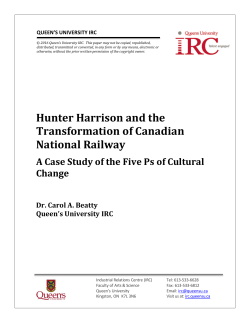 Hunter Harrison and the Transformation of CN Railway