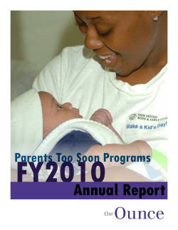 Parents Too Soon/Doula Annual Report 2010