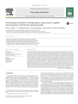 Socioecological correlates of energy balance using urinary C