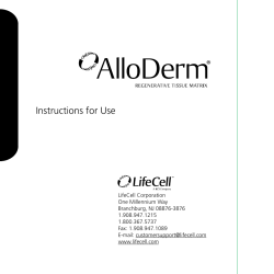 ALLODERM™ Tissue Matrix IFU