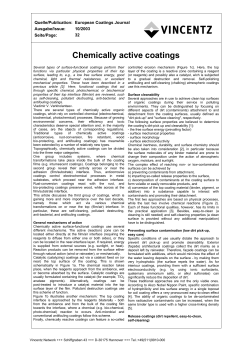 Chemically active coatings