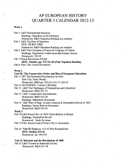 ap european history - Lincoln Park High School Library