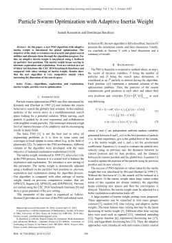 Particle Swarm Optimization with Adaptive Inertia Weight