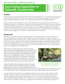 overcoming opposition to sidewalk Construction