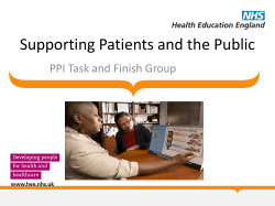 Knowledge for Healthcare: Patient and Public Information