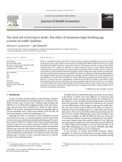 Journal of Health Economics The fatal toll of driving to drink: The
