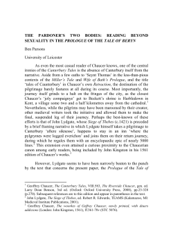 Beryn Prologue and Pardoner-1