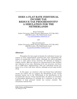 does a flat rate individual income tax reduce tax progressivity?