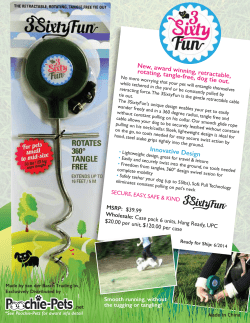 New, award winning, retractable, rotating, tangle-free - Poochie-Pets