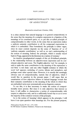 Against compositionality: The case of adjectives