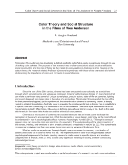 Color Theory and Social Structure in the Films of