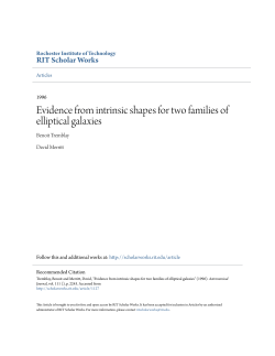 Evidence from intrinsic shapes for two families of elliptical galaxies