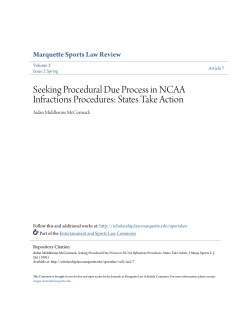 Seeking Procedural Due Process in NCAA Infractions Procedures