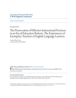 The Preservation of Effective Instructional Practices in an Era of