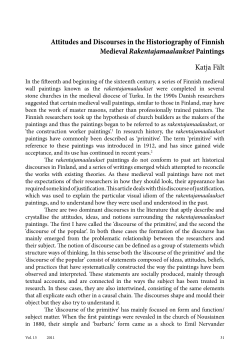Attitudes and discourses in the historiography of Finnish medieval
