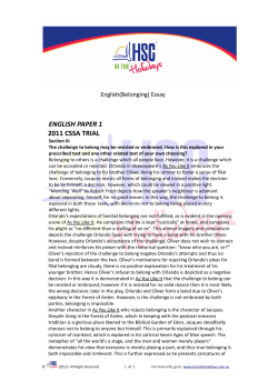 english paper 1 2011 cssa trial