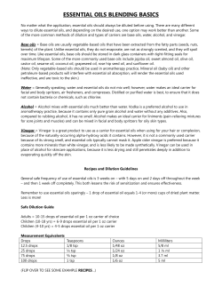 essential oils blending basics