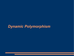 Dynamic Polymorphism