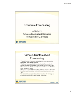 Economic Forecasting Famous Quotes about Forecasting