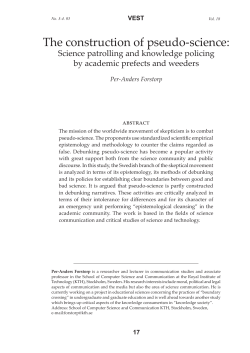 The construction of pseudo-science