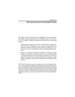 THE SIGNIFICANCE OF THE KARGIL CRISIS