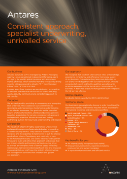 Antares insert A4 - Antares Underwriting