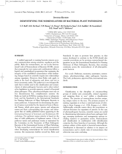 demystifying the nomenclature of bacterial plant pathogens