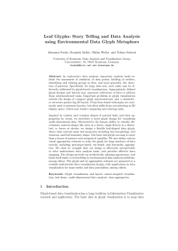 Leaf Glyphs: Story Telling and Data Analysis using Environmental