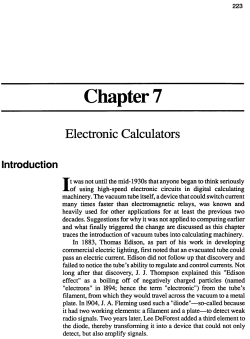Chapter Seven: Electronic Calculators