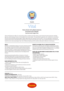 Health Dairy drink with added vitamins. Enriched with OM24