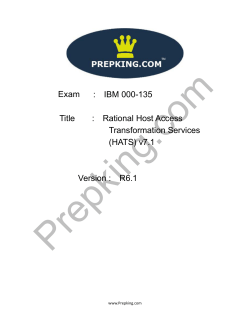 Exam : IBM 000-135 Title : Rational Host Access