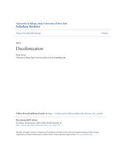 Decolonization - Scholars Archive