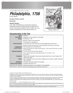 Philadelphia, 1756 - Houghton Mifflin Harcourt